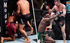 Эрик Андерс нанёс запрещённый удар коленом Даррену Стюарту на UFC Fight Night 187, реакция бойцов и фанатов
